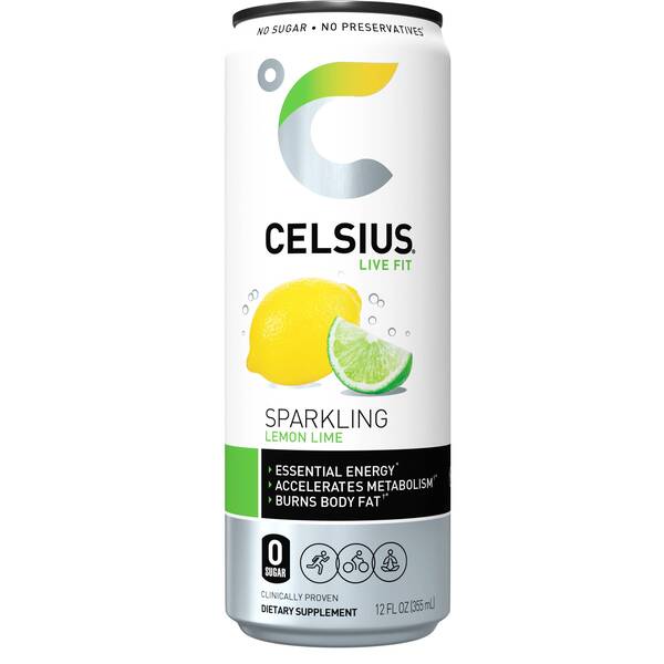 CELSIUS Sparkling Lemon Lime Image Of CELSIUS Sparkling Lemon Lime SKU: 320244