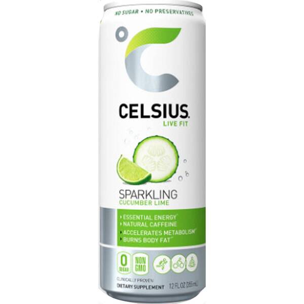 CELSIUS Sparkling Cucumber Lime Image Of CELSIUS Sparkling Cucumber Lime SKU: 320237