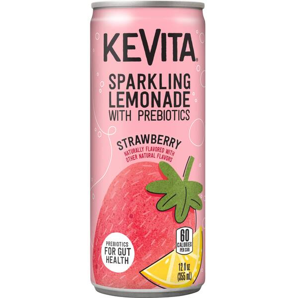 KeVita Sparkling Lemonade with Probiotics Strawberry Image Of KeVita Sparkling Lemonade with Probiotics Strawberry SKU: 322830