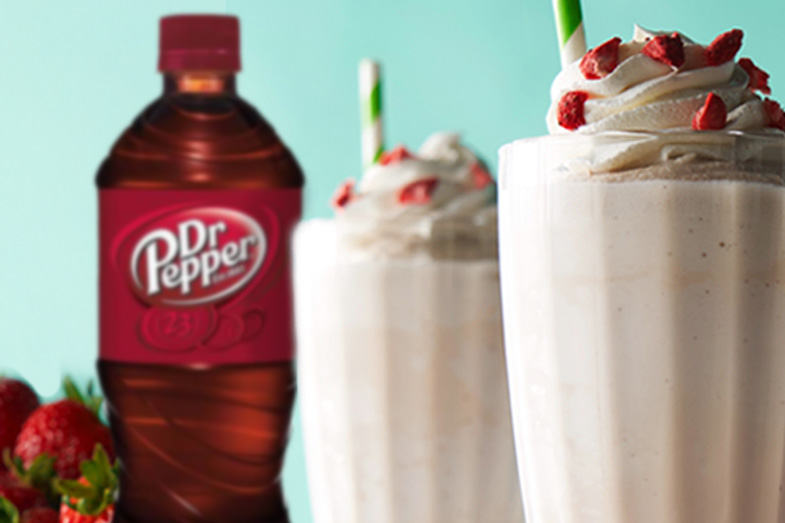 Dr Pepper Strawberries & Cream Shake decoration image